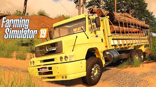 TRANSPORTANDO UMA CARGA DE MADEIRA | Farming Simulator 19 | Agronópolis