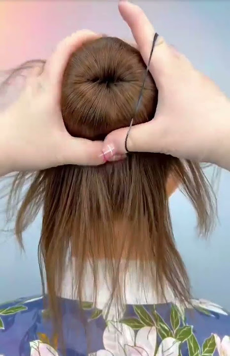 donut hair bun tutorial#how #shorts#wow #short