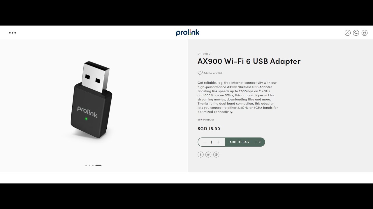 How to install AX900 Wi-Fi 6 Dual Band USB Adapter Prolink - YouTube