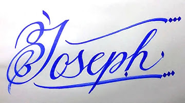 Joseph Name Signature Calligraphy Status | How to Cursive write with cut Marker #joseph @joseph