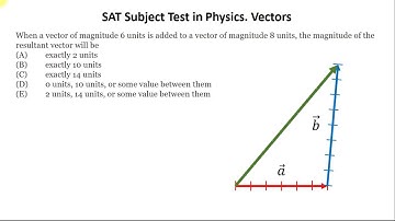Vectors in SAT Subject Test in Physics