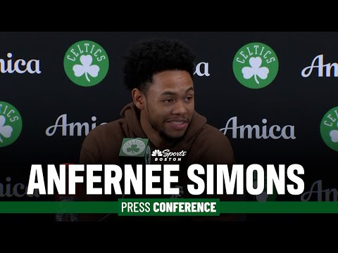 PRESS CONFERENCE: Anfernee Simons on adjusting to new team, impressions on first game in Boston ☘️