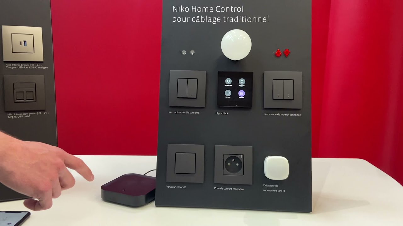 Détecteur de mouvement sans fil Zigbee® pour Home Control® Niko