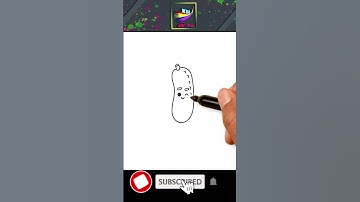 🥒🥒How to draw a Cartoon Cucumber 🥒🥒step by step || @kidshub7799
