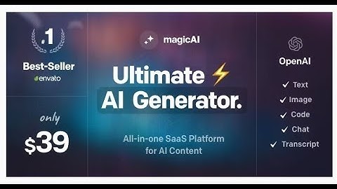 MagicAI   OpenAI Content, Text, Image, Chat, Code Generator as SaaS