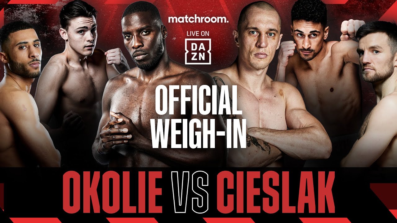 Lawrence Okolie vs Michal Cieslak on weight for world title live from London (video)