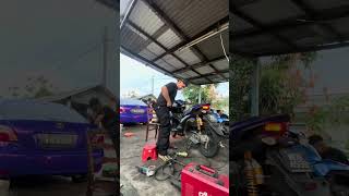 CARA REPAIR THREAD PULLEY NVX LOOSE !!! #motovlog