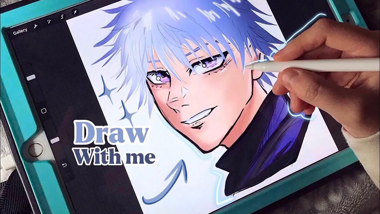draw with me || full procreate process [real time + chill music] - YouTube