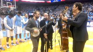 Steep Canyon Rangers sing the National Anthem at the Carolina vs. Duke game 17 February 2016 chords