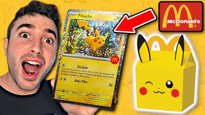 Méqui on X: Para celebrar os 25 anos de Pokémon, vamos embarcar em uma  nova aventura com o McLanche Feliz. São 4 Pokémon game cards + 1 brinquedo  de papel sortido para