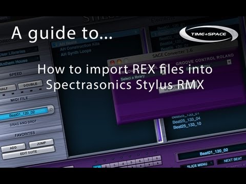 REXファイルをSpectrasonicsStylusRMXにインポートする方法