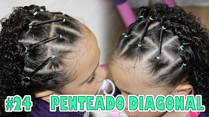 Penteado Infantil com ligas para cabelo curto, médio ou longo