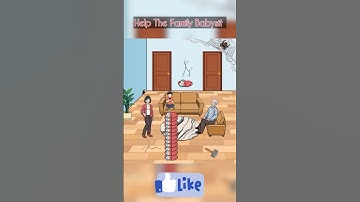 Help the family babysit - Tricky Twist Puzzle Level 33 #funny #babysitting #shorts #familyfun #baby