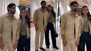 Bollywood Actress Athiya Shetty With Brother Ahan Shetty Arrives For TOD's New Store Launch Event