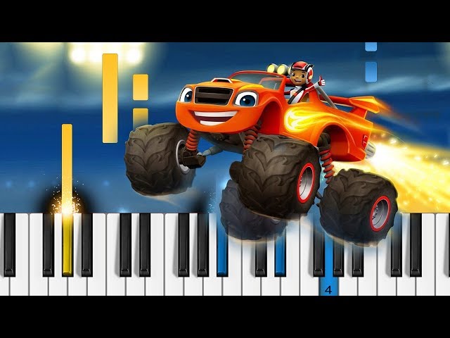 Blaze and the Monster Machines - Theme Song - Piano Tutorial / Piano Cover class=