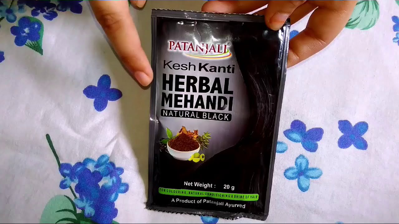 Patanjali Herbal Mehendi Hair Dye Review|Natural Black|100% Herbal or Not??  - YouTube
