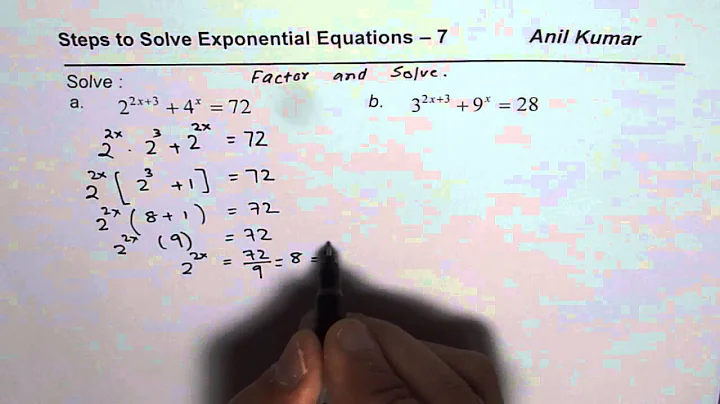 Factor and Solve Exponential Equations - EDEXCEL - GCSE - SAT