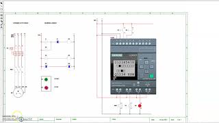 MAT start/stop with power diagram, PLC and Ladder programming with CadeSimu