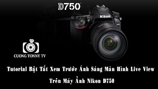 Tutorial Bật Tắt Xem Trước Ánh Sáng Màn Hình Live View Cho Nikon D750 Để Chụp Ảnh Tốt Nhất!