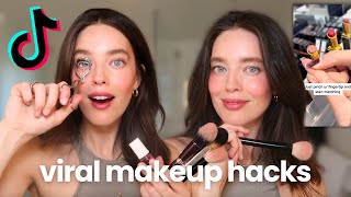 All Natural Makeup Using Viral Tiktok Makeup Hacks | New &amp; Easy Everyday Makeup | Emily DiDonato