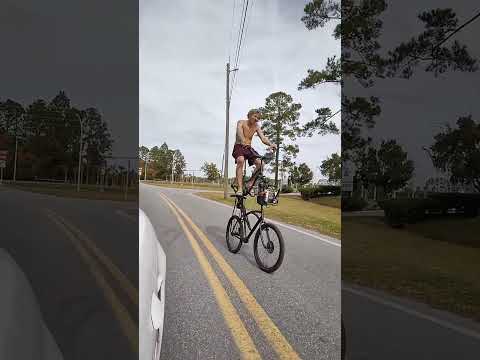 #Floridaman #tallbike #electricbike #ducktape #spareparts #stolenbike