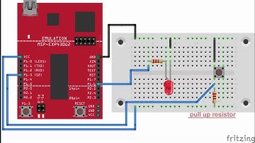 tutorial 11: PUSH BUTTON interfacing with MSP430G2 launchPad