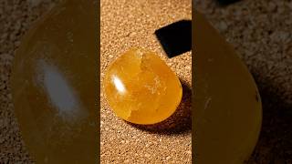 [ASMR] Citrine Stone Pressed Into Honey-Gold Paste