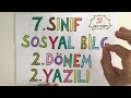 7. Sınıf Sosyal Bilgiler 2. Dönem 2. Yazılı