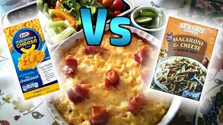 Macaroni [and] Cheese  Kraft Box vs Lidl Sachet vs Home Made