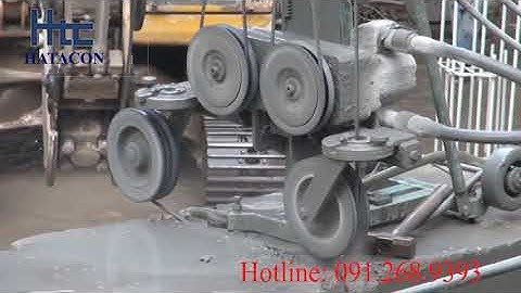 Phá dỡ công trình bằng máy cắt dây kim cương