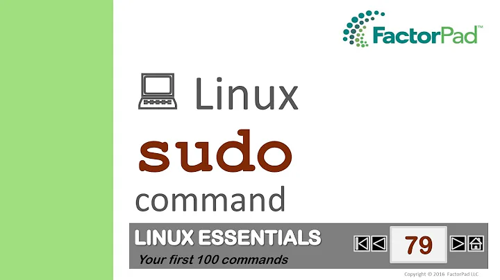 Linux sudo command summary with examples
