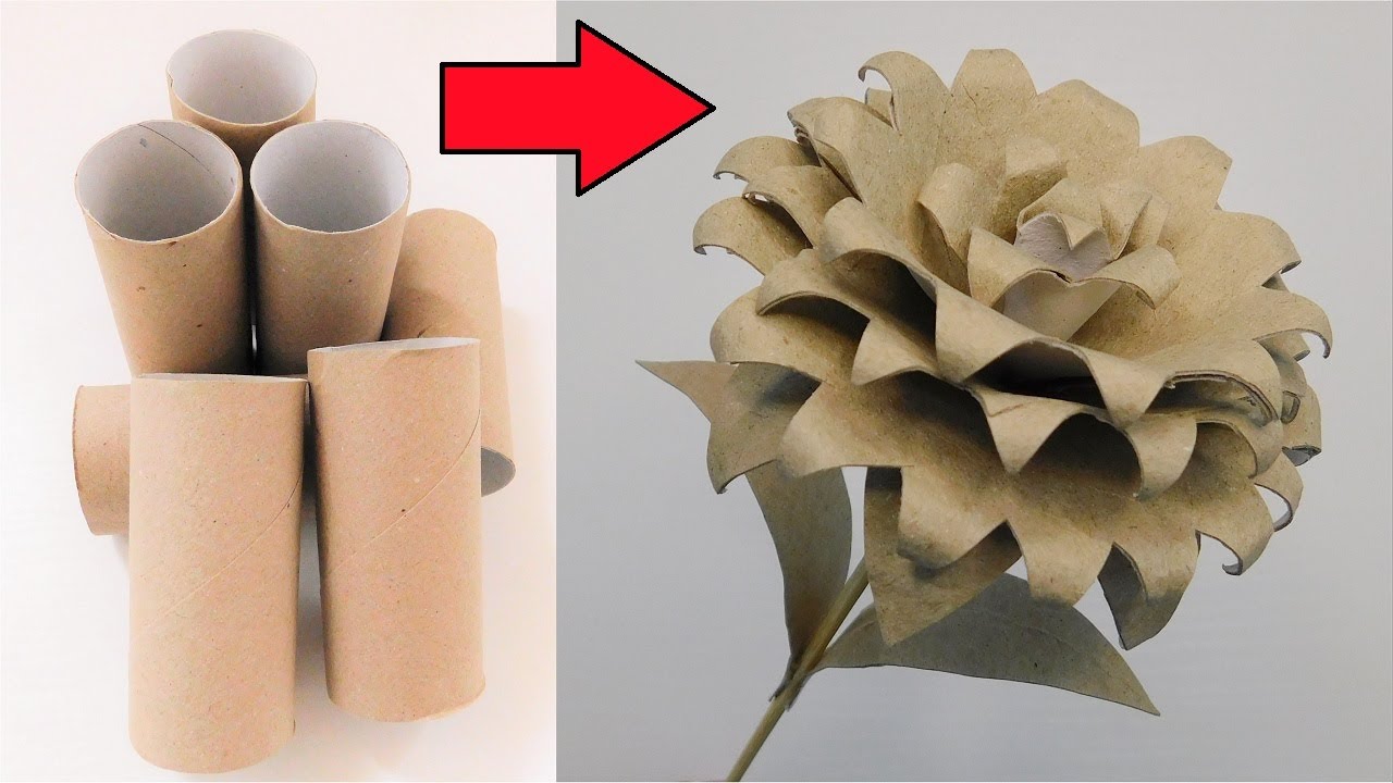 Super Easy Toilet Paper Rolls Craft / Paper Flower Tutorial / Spring Decor  Idea 