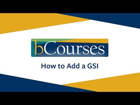 bCourses Tutorials - How to Add a GSI