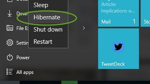 How to add hibernate and sleep options in power menu in windows 10