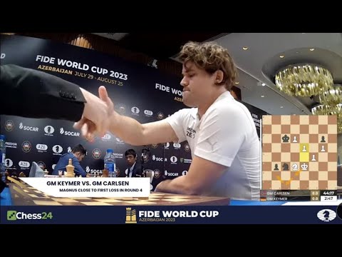 FIDE World Cup Round 4 Game 1: Magnus Carlsen loses to 18-year-old