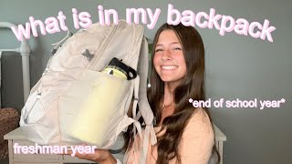 what's in my school backpack *end of freshman year*