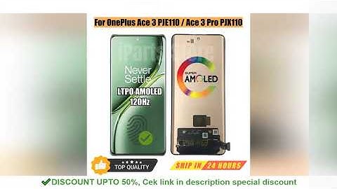 iParts Replacement New Display for OnePlus Ace 3 5G PJE110 ACE3 Pro PJX110 120Hz AMOLED Touch Screen
