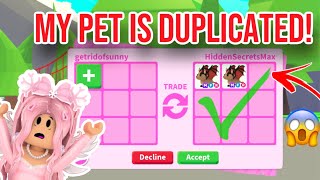 How Someone DUPLICATED My PETS In Adopt ME ! *REAL*