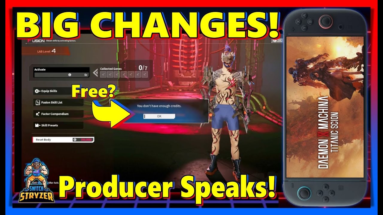 Daemon X Machina Titanic Scion Скоро появятся новые исправления, говорит продюсер!