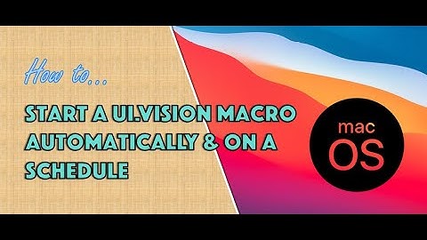 How to Schedule and run UI.Vision macros on macOS