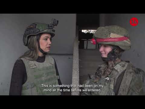 Rescue under fire: Lital Shemesh with the female IDF paramedic in Gaza