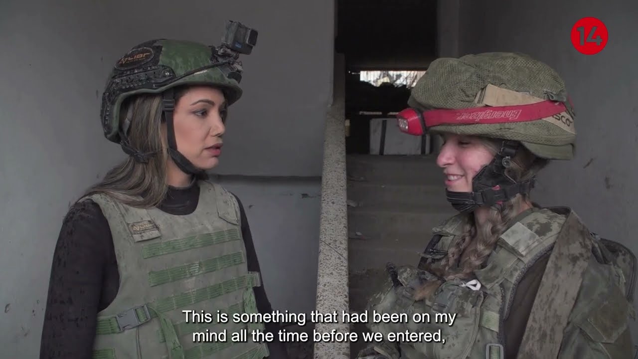 Rescue under fire: Lital Shemesh with the female IDF paramedic in Gaza