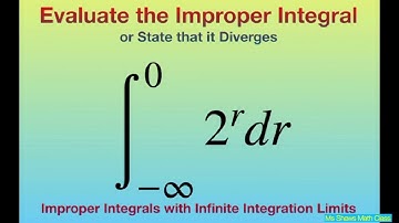 Evaluate Improper Integral 2^r dr over (-infinity, 0]. Infinite Integration Limits