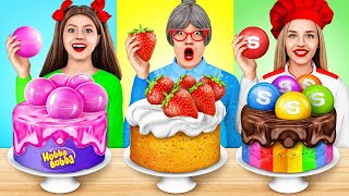 Desafío De Cocinar Yo Vs Abuela Las Mejores Ideas Para Cocinar Y Decorar Pasteles Por Mega Game