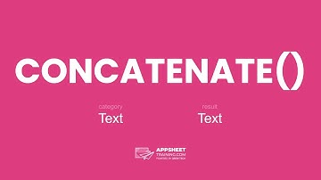 AppSheet CONCATENATE() Expression