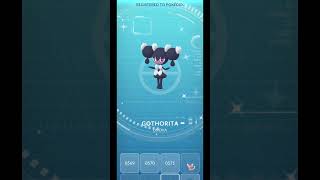 Evolving SHINY GOTHITA to SHINY GOTHITELLE in Pokemon GO #pokemon #pokemongo #shinypokemon