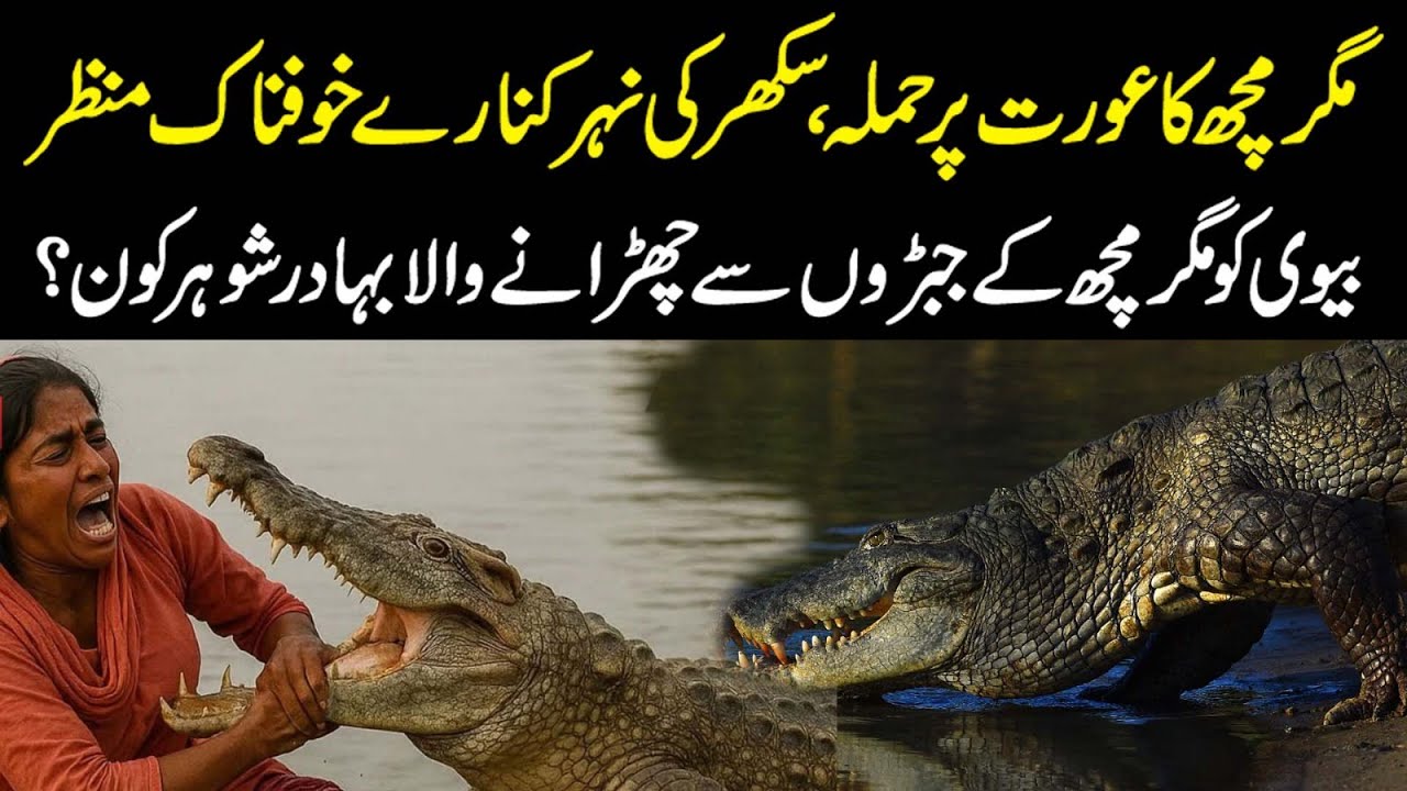 Sukkur Ki Nehr Kinare Khofnaak Manzar Magarmach Ka Aurat Par Hamla 