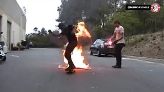 Atom Willard skateboarding with Angels and Airwaves