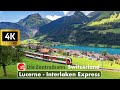 Lucerne Interlaken Express Switzerland | Fairytale like train journey - Goldenpass | 4K 60fps hdr