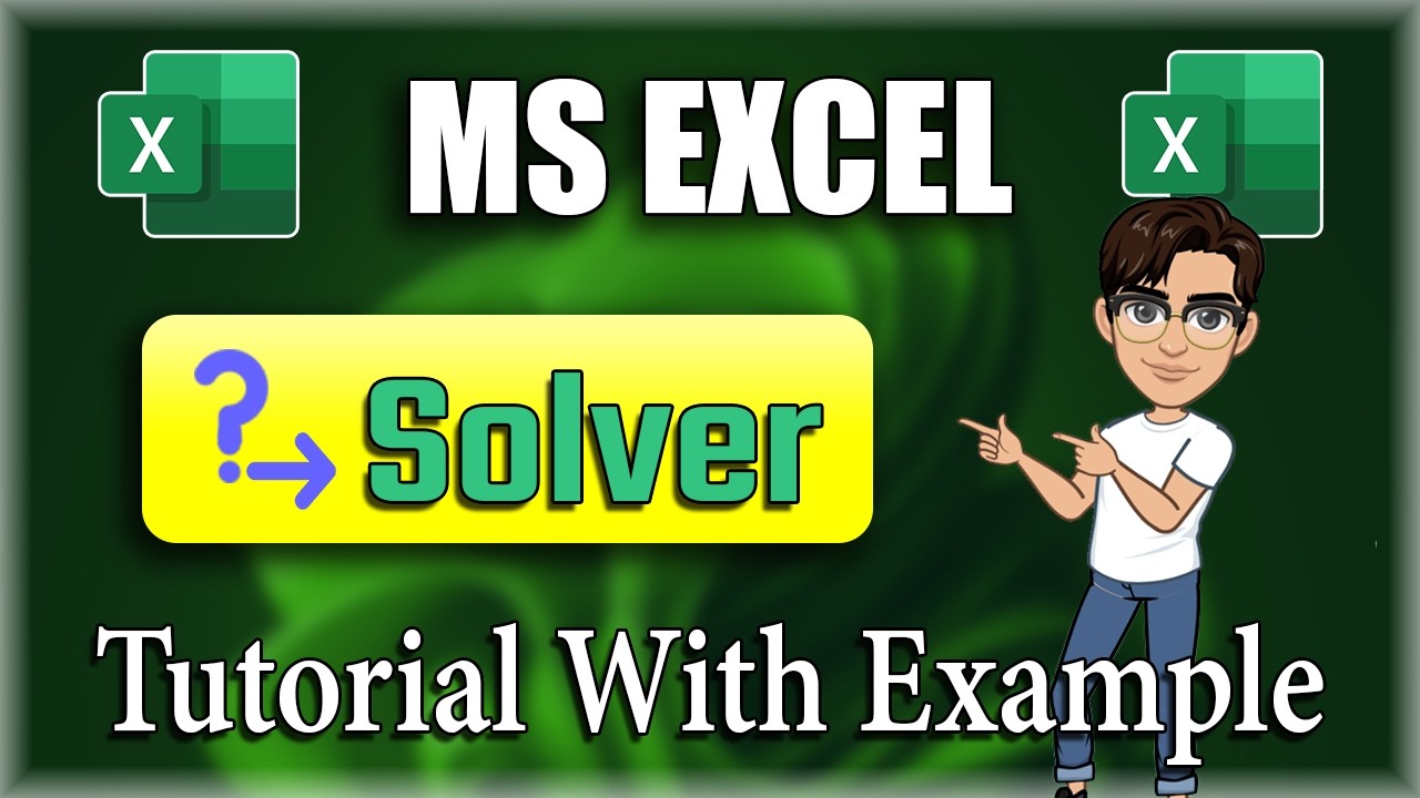 Solver in MS Excel How To Use Solver in Excel | Ms Excel Solver Option ...